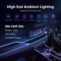 18-in-1 Universal Car Ambient Light Kit – 256 RGB Colors, App Control, Music Sync, Premium Fiber Optic, 12V for Any Vehicle