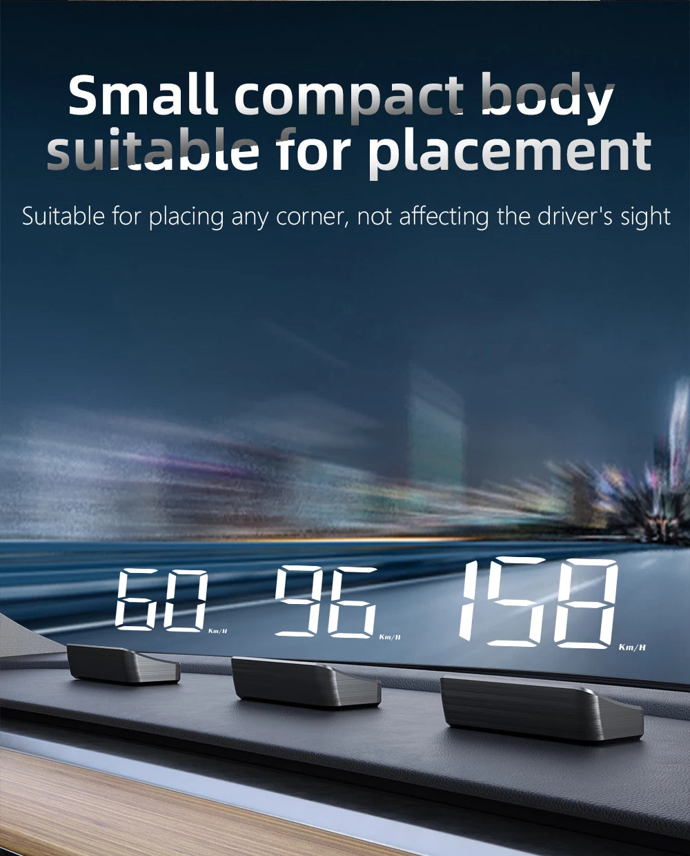 HD Car Head up Display M2 GPS Speedometer KM/H Digital HUD Windshield Projector Universal Auto Electronics Accessory
